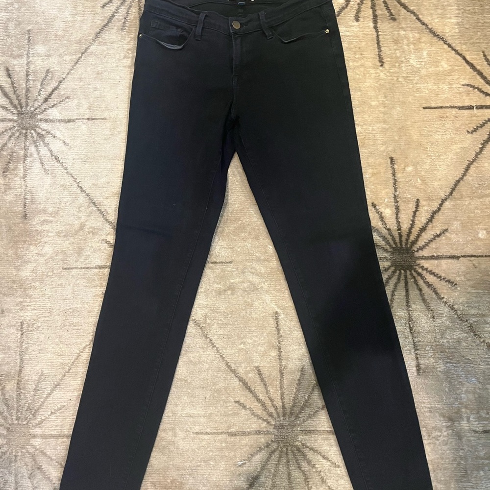 FRAME black stretch denim Le Skinny de Jeanne